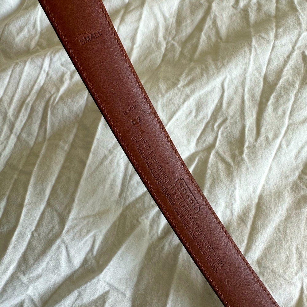 Coach vintage brown leather and gold hardware belt size S - Picture 3 of 4